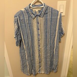 Men's O'Neil Saltwater Essentials Short Sleeve Button-up Collared Striped Shirt